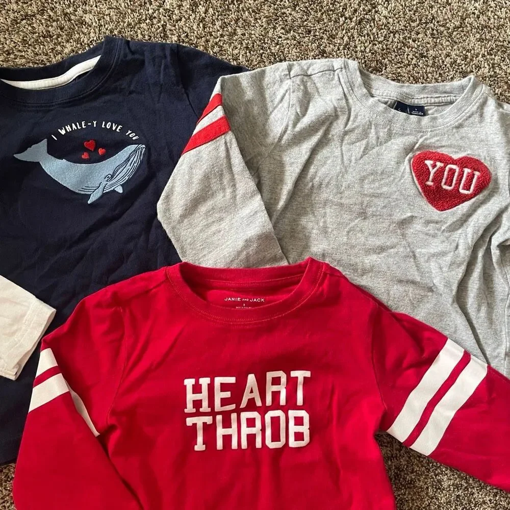 3T Janie and Jack boys seasonal holiday shirt bundle